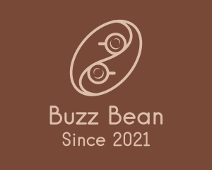 Yin Yang Coffee Bean logo design