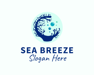 Coral Sea Bubble logo design