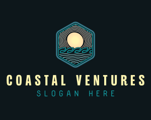 Beach Resort Sea logo design