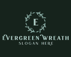 Floral Leaf Wreath logo design