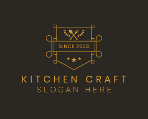 Kitchen Utensils Eatery logo design