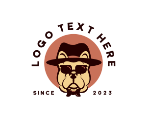 Bulldog Fedora Sunglasses logo