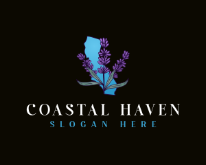 California Lavender Flower logo design