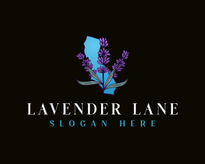 California Lavender Flower logo design