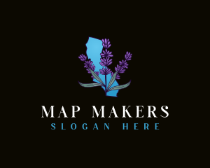 California Lavender Flower logo design