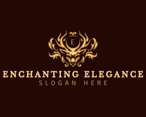 Elegant Deer Crest logo design