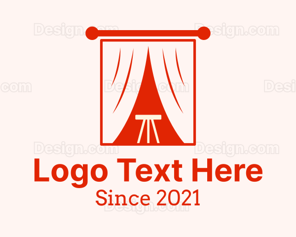 Window Curtain Stool Logo