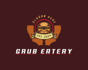 Cheeseburger Food Snack logo design