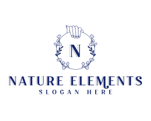 Nature Wreath Spa logo design