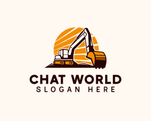 Backhoe Digger Construction logo design