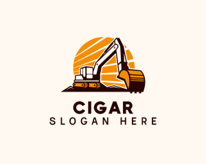 Backhoe Digger Construction logo design