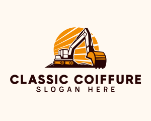 Backhoe Digger Construction logo design