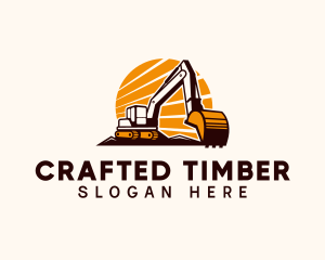 Backhoe Digger Construction logo design