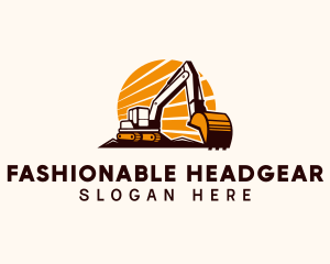 Backhoe Digger Construction logo design