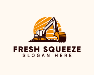 Backhoe Digger Construction logo design