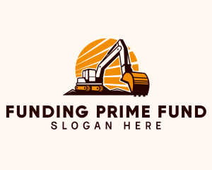 Backhoe Digger Construction logo design