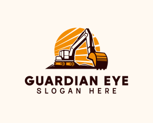 Backhoe Digger Construction logo design