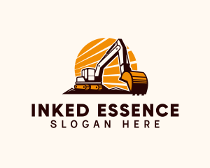 Backhoe Digger Construction logo design