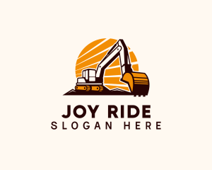 Backhoe Digger Construction logo design