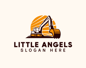 Backhoe Digger Construction logo design