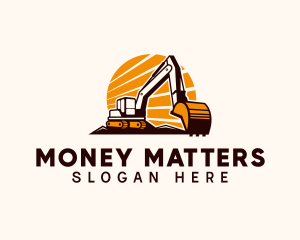 Backhoe Digger Construction logo design