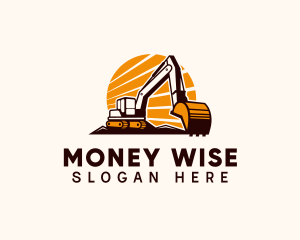 Backhoe Digger Construction logo design