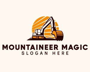 Backhoe Digger Construction logo design