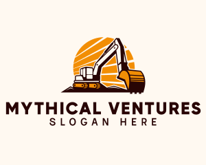 Backhoe Digger Construction logo design