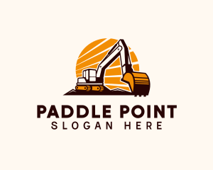 Backhoe Digger Construction logo design