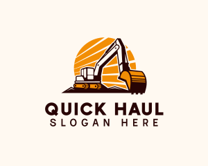 Backhoe Digger Construction logo design