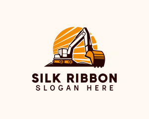 Backhoe Digger Construction logo design