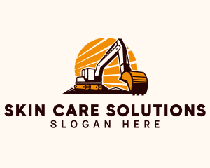 Backhoe Digger Construction logo design