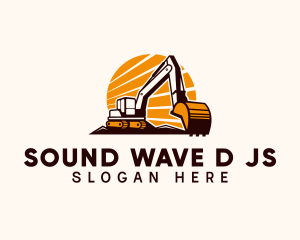 Backhoe Digger Construction logo design