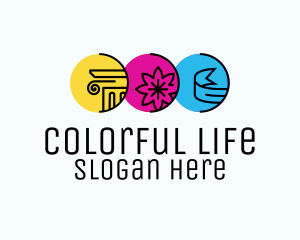 Printer Color Ink logo design