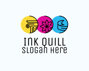 Printer Color Ink logo design