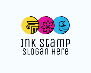 Printer Color Ink logo design