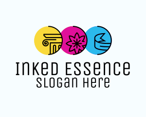 Printer Color Ink logo design