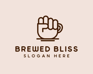 Brown Coffee Fist  logo design