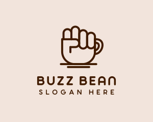 Brown Coffee Fist  logo design