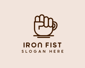 Brown Coffee Fist  logo design