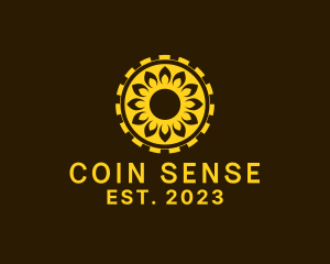 Cool Sunflower Coin logo design