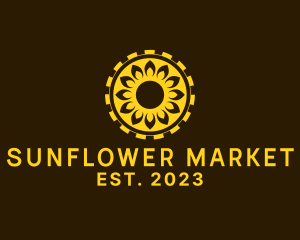 Cool Sunflower Coin logo design