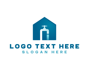 Faucet Plumbing House Logo