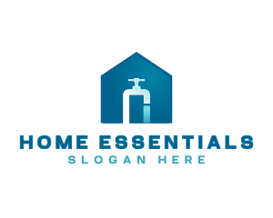 Faucet Plumbing Home logo design