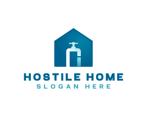 Faucet Plumbing Home logo design