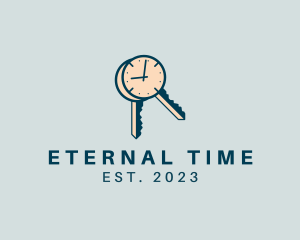 Time Clock Keys logo design