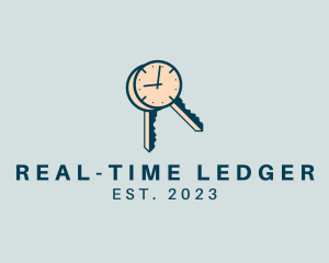 Time Clock Keys logo design