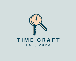 Time Clock Keys logo design