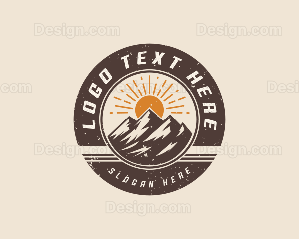 Mountain Peak Hiking Logo