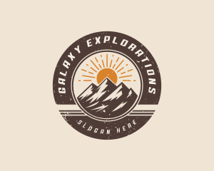 Mountain Peak Hiking logo design